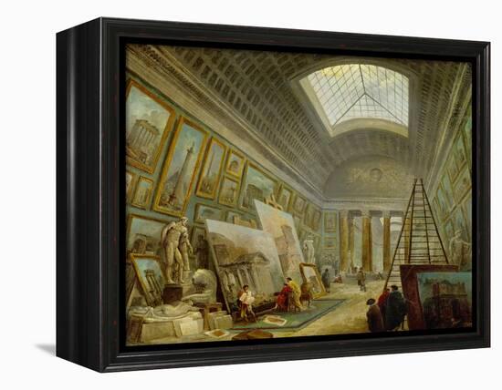 A Museum Gallery of Roman Art-Hubert Robert-Framed Premier Image Canvas