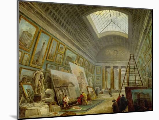 A Museum Gallery of Roman Art-Hubert Robert-Mounted Giclee Print