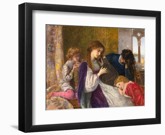 A Music Party, 1864 (Oil on Canvas)-Arthur Hughes-Framed Giclee Print