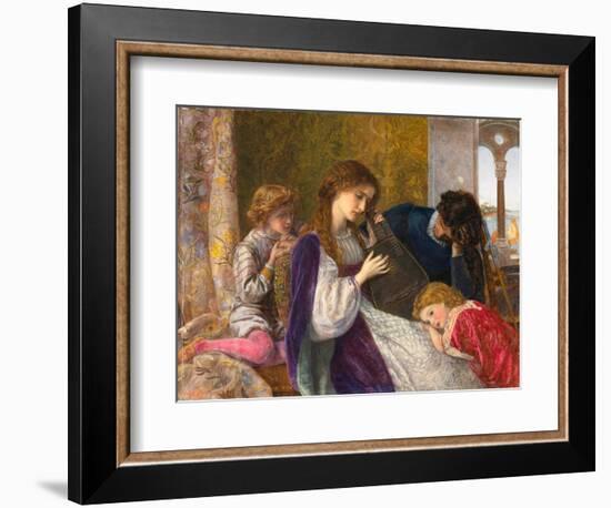 A Music Party, 1864 (Oil on Canvas)-Arthur Hughes-Framed Giclee Print