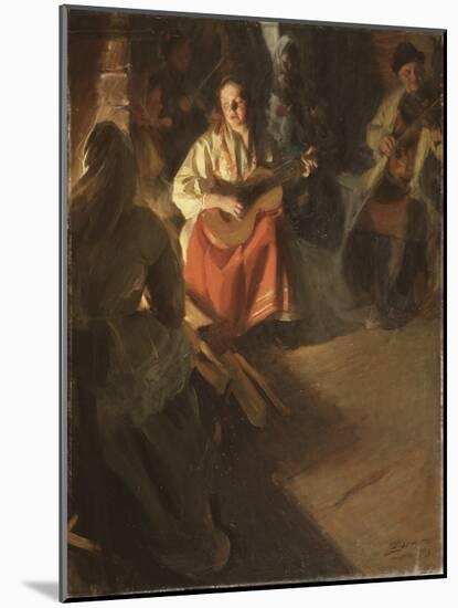 A Musical Family, 1905 (Oil on Canvas)-Anders Leonard Zorn-Mounted Giclee Print