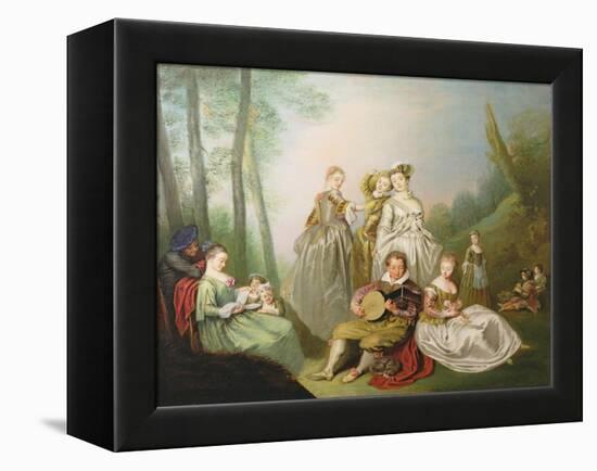 A Musical Family-Philippe Mercier-Framed Premier Image Canvas