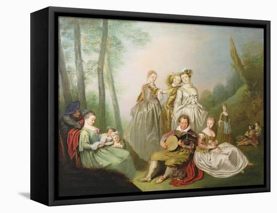 A Musical Family-Philippe Mercier-Framed Premier Image Canvas