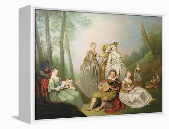 A Musical Family-Philippe Mercier-Framed Premier Image Canvas