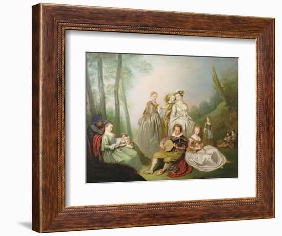 A Musical Family-Philippe Mercier-Framed Giclee Print