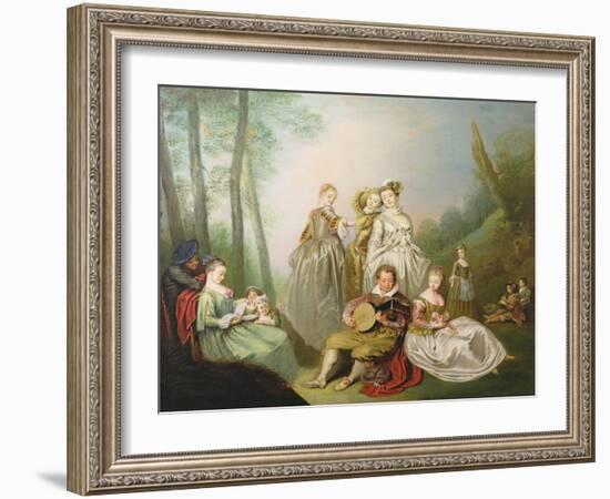 A Musical Family-Philippe Mercier-Framed Giclee Print