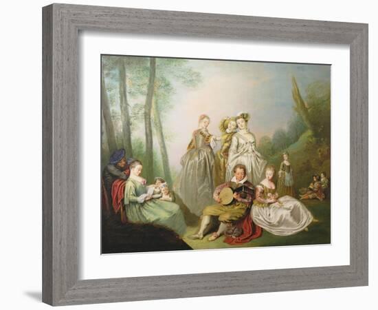 A Musical Family-Philippe Mercier-Framed Giclee Print