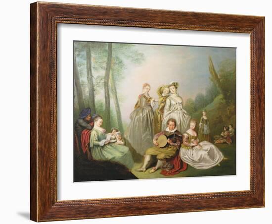 A Musical Family-Philippe Mercier-Framed Giclee Print