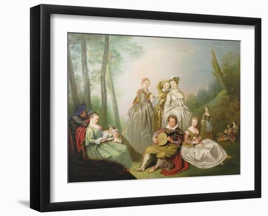 A Musical Family-Philippe Mercier-Framed Giclee Print