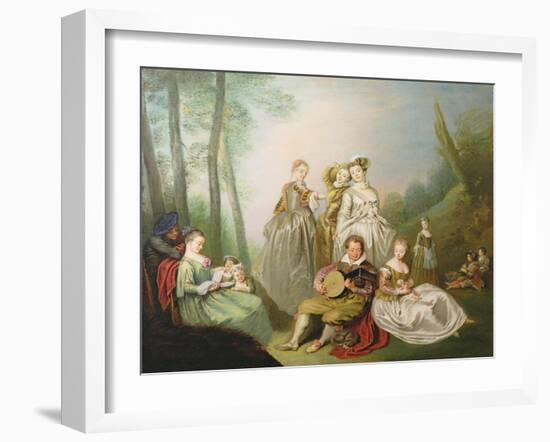 A Musical Family-Philippe Mercier-Framed Giclee Print