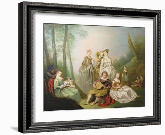 A Musical Family-Philippe Mercier-Framed Giclee Print