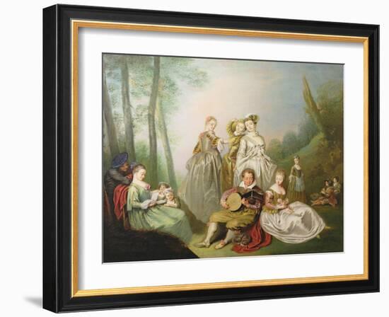 A Musical Family-Philippe Mercier-Framed Giclee Print