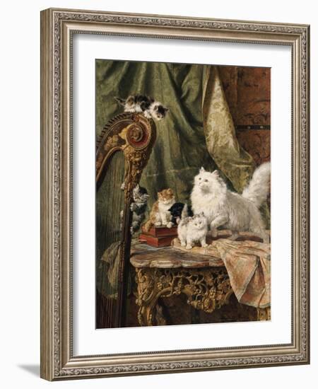 A Musical Interlude, 1897-Henriette Ronner-Knip-Framed Giclee Print