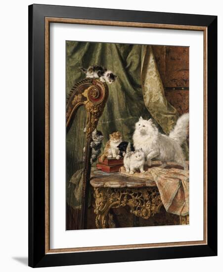 A Musical Interlude, 1897-Henriette Ronner-Knip-Framed Giclee Print