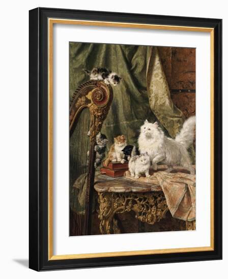 A Musical Interlude, 1897-Henriette Ronner-Knip-Framed Giclee Print