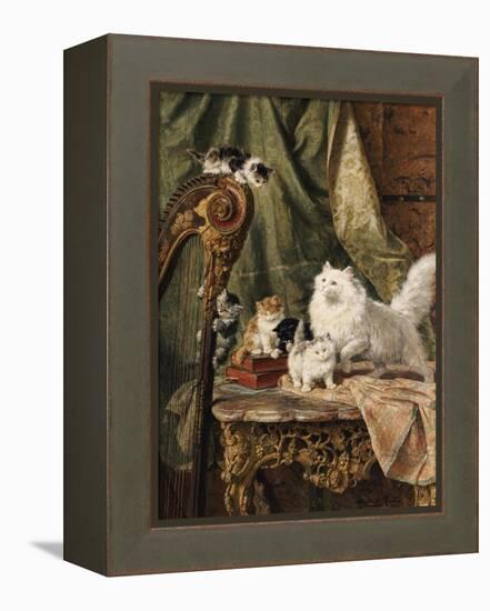 A Musical Interlude, 1897-Henriette Ronner-Knip-Framed Premier Image Canvas