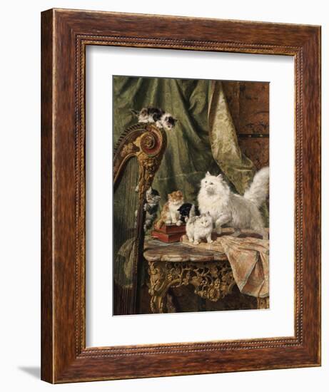 A Musical Interlude, 1897-Henriette Ronner-Knip-Framed Giclee Print