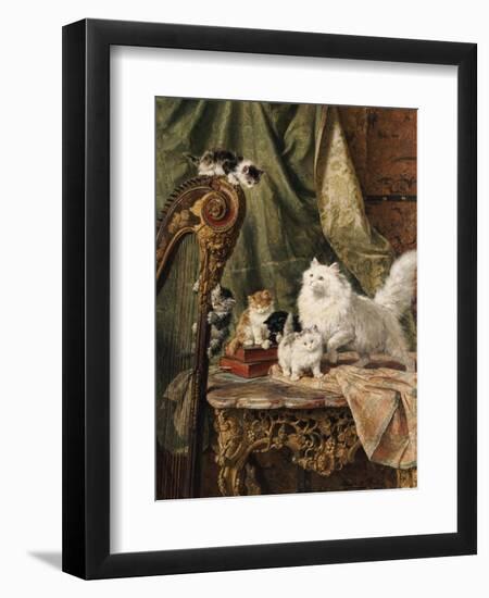 A Musical Interlude, 1897-Henriette Ronner-Knip-Framed Giclee Print