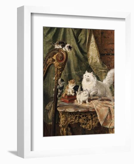 A Musical Interlude, 1897-Henriette Ronner-Knip-Framed Giclee Print