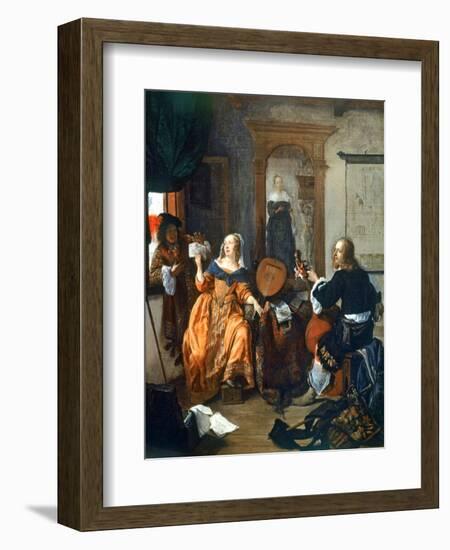 A Musical Party, 1659-Gabriel Metsu-Framed Giclee Print