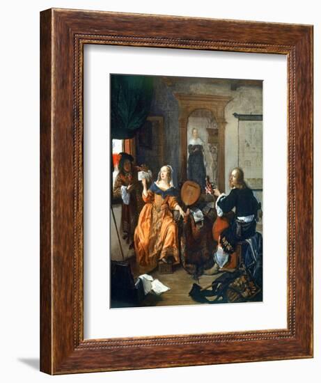 A Musical Party, 1659-Gabriel Metsu-Framed Giclee Print