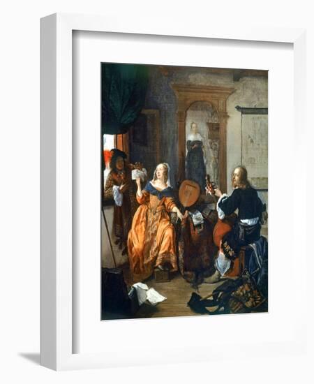 A Musical Party, 1659-Gabriel Metsu-Framed Giclee Print