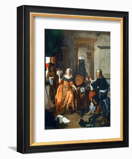 A Musical Party, 1659-Gabriel Metsu-Framed Giclee Print