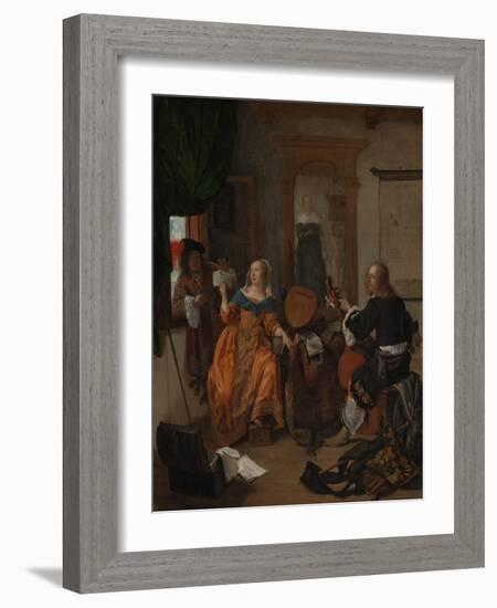 A Musical Party, 1659-Gabriel Metsu-Framed Giclee Print