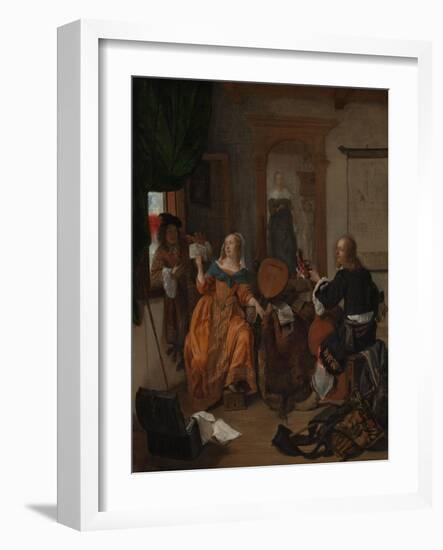 A Musical Party, 1659-Gabriel Metsu-Framed Giclee Print