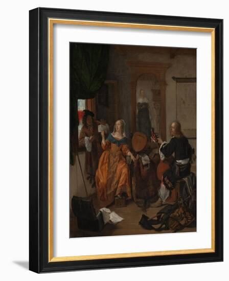 A Musical Party, 1659-Gabriel Metsu-Framed Giclee Print