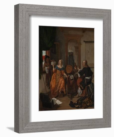 A Musical Party, 1659-Gabriel Metsu-Framed Giclee Print