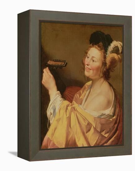 A Musician, 1624 (Oil on Canvas)-Gerrit van Honthorst-Framed Premier Image Canvas