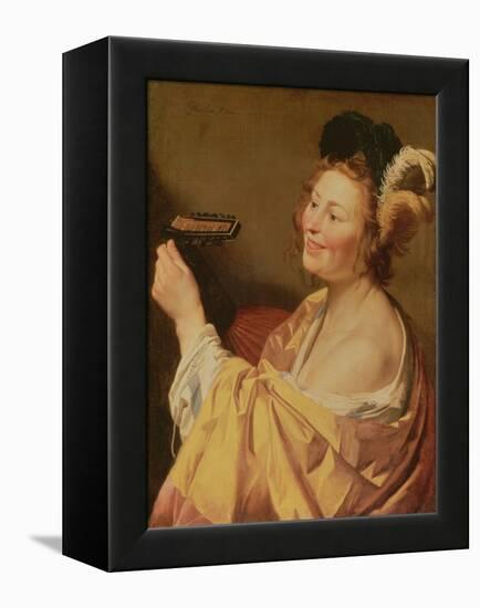 A Musician, 1624 (Oil on Canvas)-Gerrit van Honthorst-Framed Premier Image Canvas