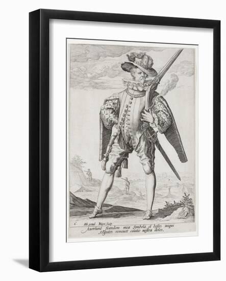 A Musketeer, 1587-Jacques II de Gheyn-Framed Giclee Print