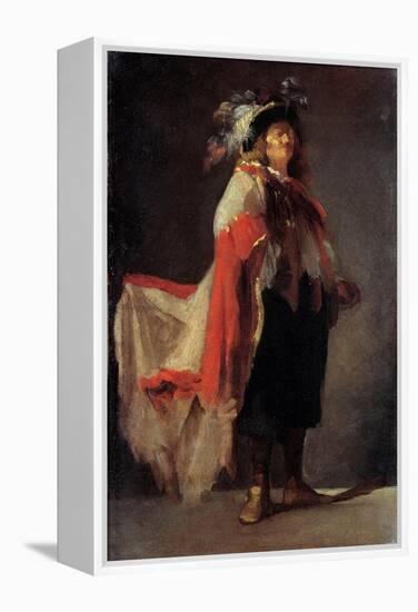 A Musketeer (Oil on Canvas)-Honore Daumier-Framed Premier Image Canvas