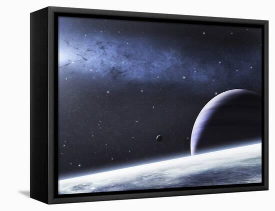 A Mysterious Light Illuminates a Small Nebula and Nearby Planets-Stocktrek Images-Framed Premier Image Canvas