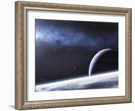 A Mysterious Light Illuminates a Small Nebula and Nearby Planets-Stocktrek Images-Framed Photographic Print