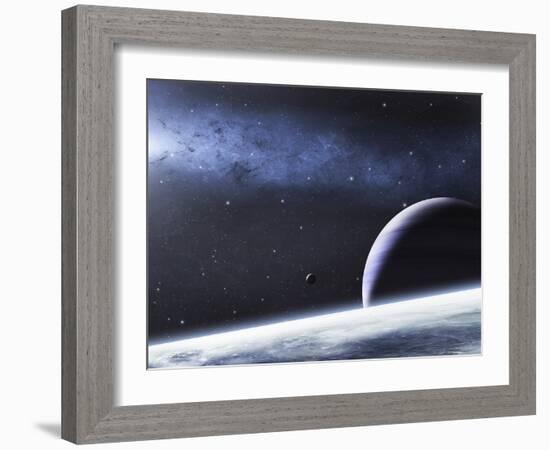 A Mysterious Light Illuminates a Small Nebula and Nearby Planets-Stocktrek Images-Framed Photographic Print