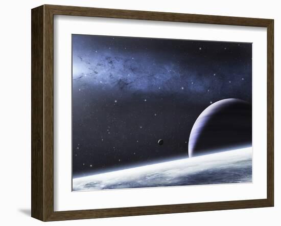 A Mysterious Light Illuminates a Small Nebula and Nearby Planets-Stocktrek Images-Framed Photographic Print