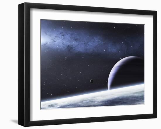 A Mysterious Light Illuminates a Small Nebula and Nearby Planets-Stocktrek Images-Framed Photographic Print