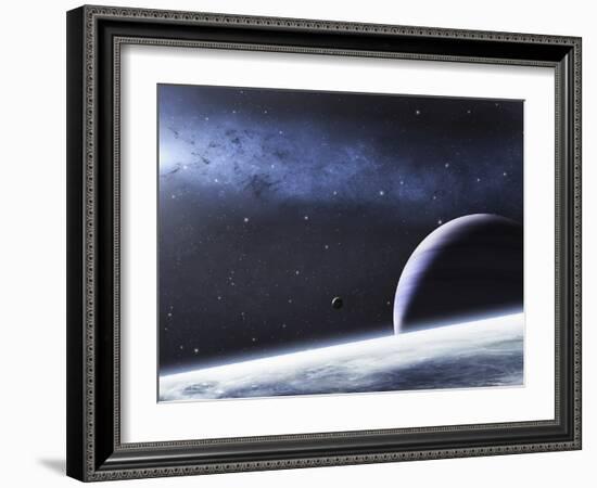 A Mysterious Light Illuminates a Small Nebula and Nearby Planets-Stocktrek Images-Framed Photographic Print