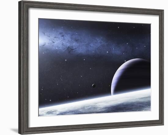 A Mysterious Light Illuminates a Small Nebula and Nearby Planets-Stocktrek Images-Framed Photographic Print