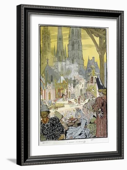 A Mystery of the Middle Ages by Grasset, 1886-Eugene Grasset-Framed Giclee Print