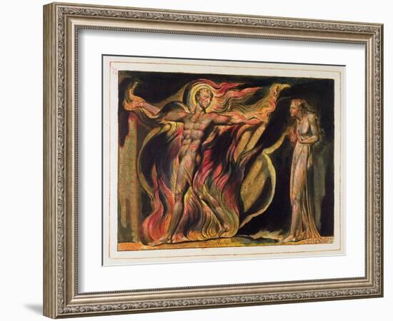 A Naked Man in Flames, Plate 26 from 'Jerusalem', 1804-20-William Blake-Framed Giclee Print