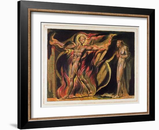 A Naked Man in Flames, Plate 26 from 'Jerusalem', 1804-20-William Blake-Framed Giclee Print