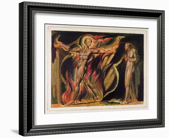 A Naked Man in Flames, Plate 26 from 'Jerusalem', 1804-20-William Blake-Framed Giclee Print