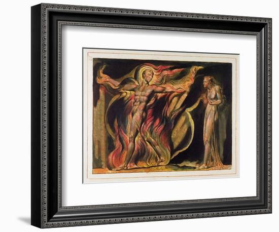 A Naked Man in Flames, Plate 26 from 'Jerusalem', 1804-20-William Blake-Framed Giclee Print