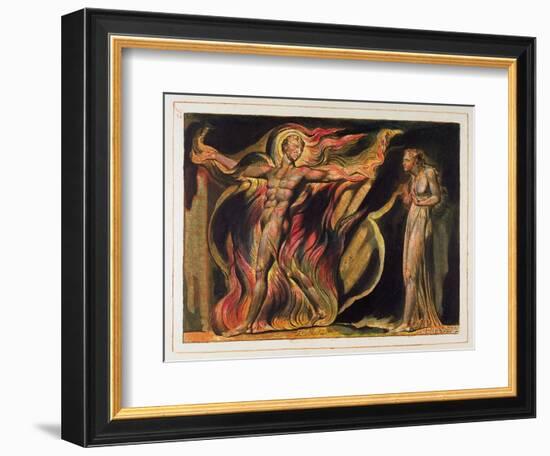 A Naked Man in Flames, Plate 26 from 'Jerusalem', 1804-20-William Blake-Framed Giclee Print