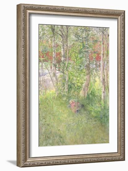 A Nap Out of Doors-Carl Larsson-Framed Giclee Print