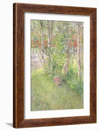 A Nap Out of Doors-Carl Larsson-Framed Giclee Print